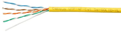 UTP-4P-Cat.5e-SOLID-YL-100