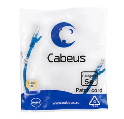 PC-UTP-RJ45-Cat.5e-0.3m-BL-LSZH