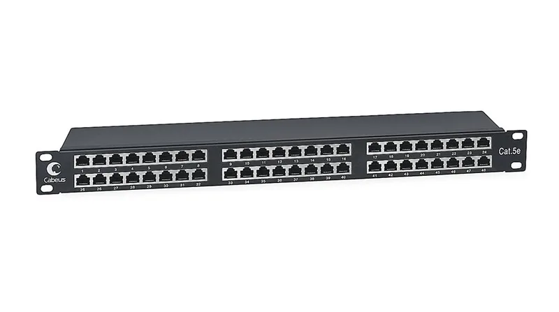 Cabeus PLHD-48-Cat.5e-SH-Dual IDC-1U