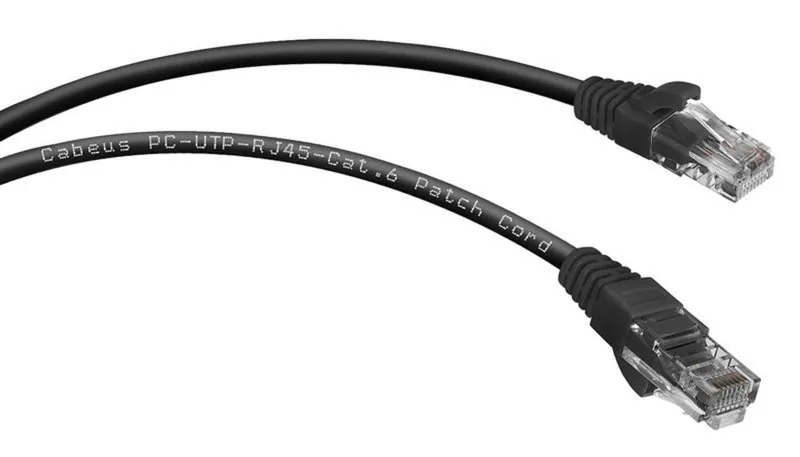 Cabeus PC-UTP-RJ45-Cat.6-1m-BK