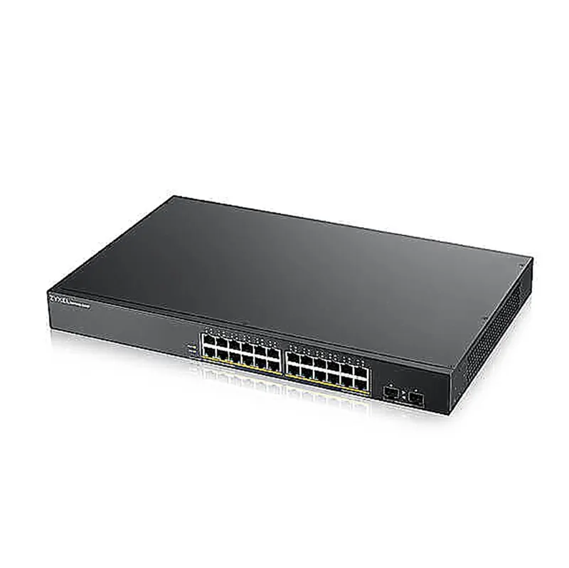 GS1900-24HPv2 - Коммутатор Smart L2  PoE+ Zyxel GS1900-24HPv2, rack 19", 24xGE PoE+, 2xSFP, бюджет PoE 170 Вт