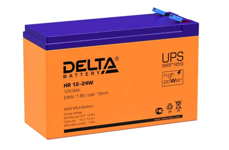 Аккумуляторная батарея Delta HR 12-24W (12V / 6Ah)