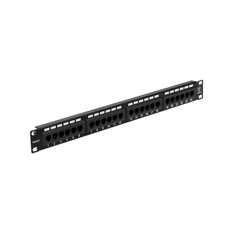 04-0021 - Патч-панель 19", 1U, 24 порта RJ-45, категория 5e REXANT