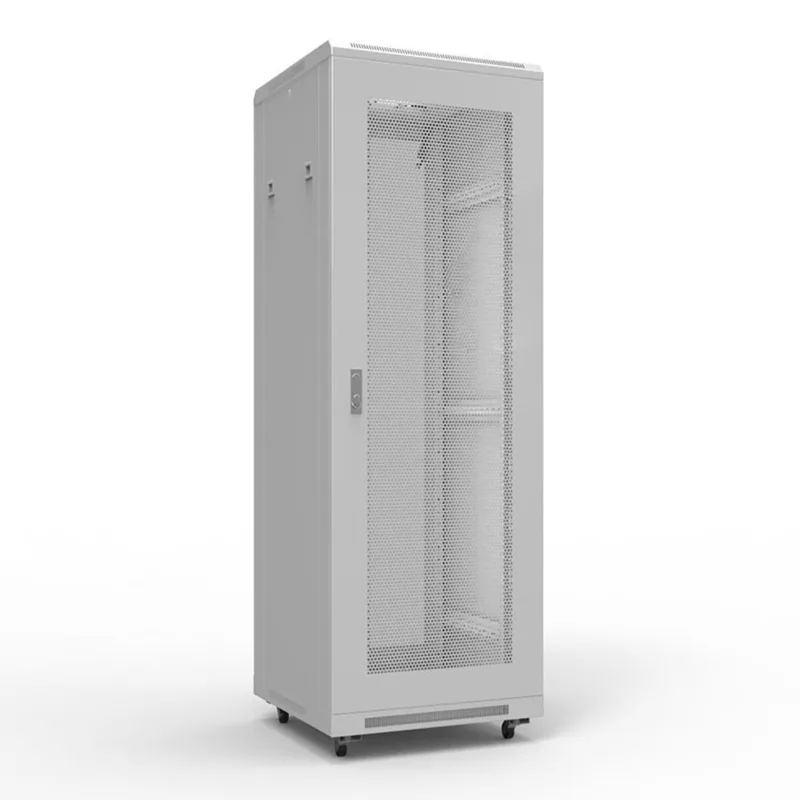 04-2338 - Шкаф напольный 19" 32U 600х800мм, передняя и задняя дверь перфорация, RAL 7035, Rexant