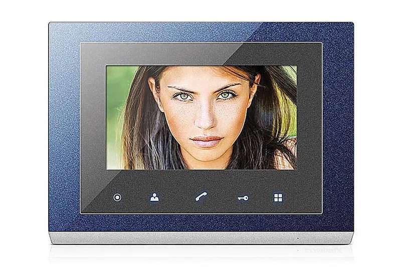 CMV-70S Blue - 7,0", TFT LCD, PAL/NTSC, без трубки (Hands Free), накладное крепление, подключение 2-х вызывных блоков и трубки DP-4VHP, вызов и связь "трубка-монитор".