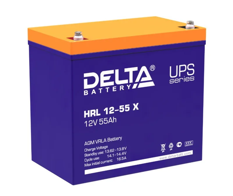 Аккумуляторная батарея Delta HRL 12-55 X