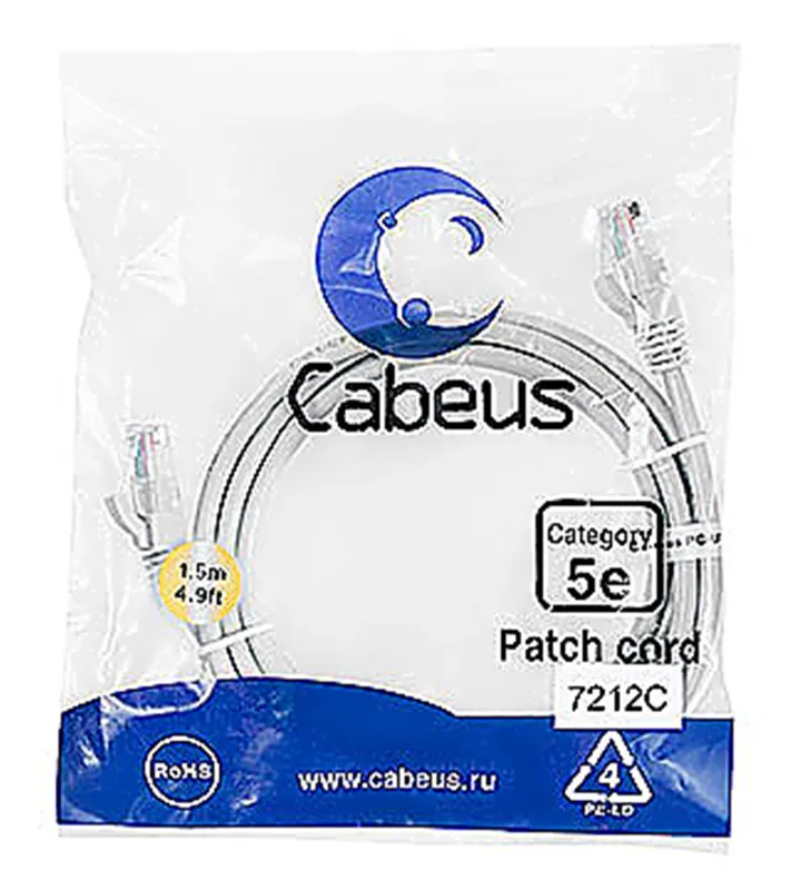 Cabeus PC-UTP-RJ45-Cat.5e-1.5m