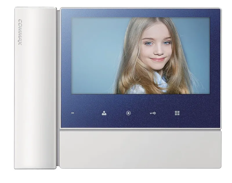 CDV-70N2/XL Blue - CDV-70N2,  дополнительно вызов аудио/видео (при наличии камеры) от цифрового подъездного домофона +3-х вызывных блоков и 1-й камера  наблюдения, цвет - синий