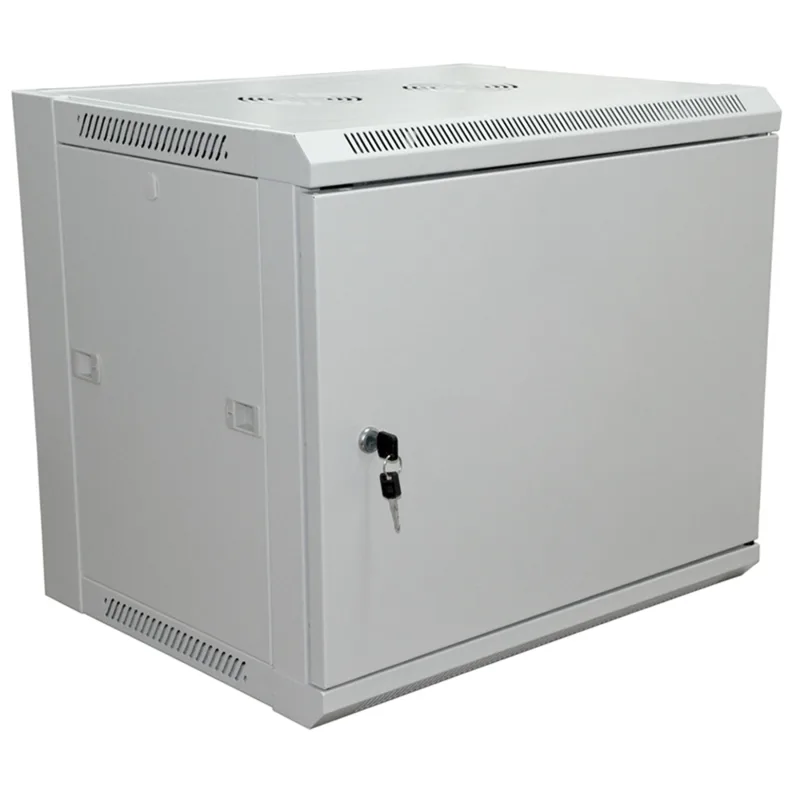04-2214 - Шкаф настенный 19" 18U 600х450х964мм (ШxГxВ) - передняя дверь металл, боковые стенки съемные (разобранный) RAL 7035, Rexant PRO