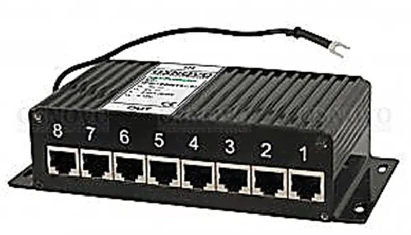 SP-IP8/1000(ver2) Устройство грозозащиты для локальной вычислительной сети (скорость до 1000 Мбит/с) на 8 портов.