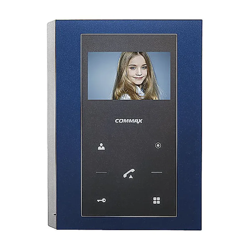 CMV-43S Blue - 4,3", TFT LCD, PAL/NTSC,без трубки (Hands Free), накладное крепление, подключение 2-х вызывных блоков и трубки DP-4VHP, вызов и связь "трубка-монитор", возможно использование в  многоквартирной системе MODUM, AC 110-240В, цвет - синий