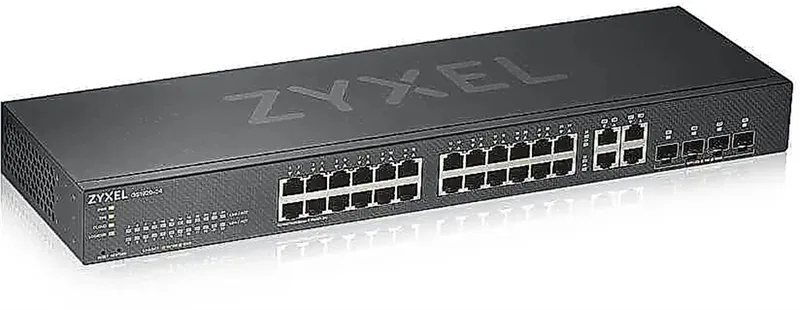 GS1920-24V2 - Коммутатор ZYXEL NebulaFlex, управляемый, 1000Base-T(Gigabit Ethernet): 24 шт., из них комбо-порты 1000BASE-T/Mini GBIC (SFP): 4 шт.