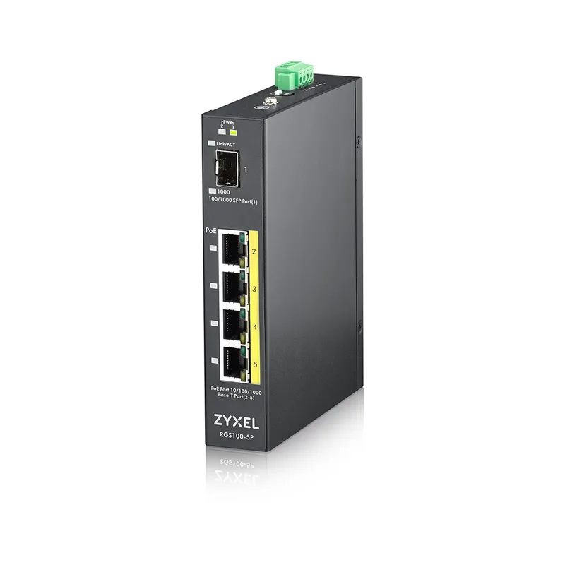 RGS100-5P - 5-портовый неуправляемый коммутатор GbE с PoE