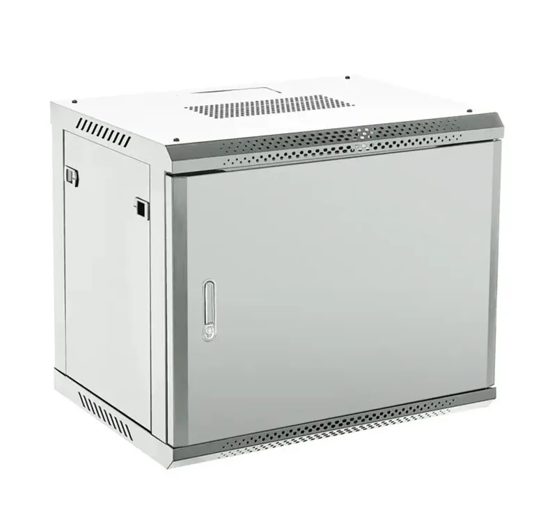 04-1266-121 - Настенный телекоммуникационный шкаф 19" 12U 600×600мм, дверь металл, с задней стенкой, разборный, серый (RAL 7035), Rexant