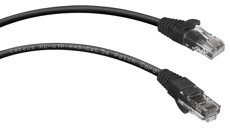 Cabeus PC-UTP-RJ45-CAT.5E-0.5M-BK-LSZH