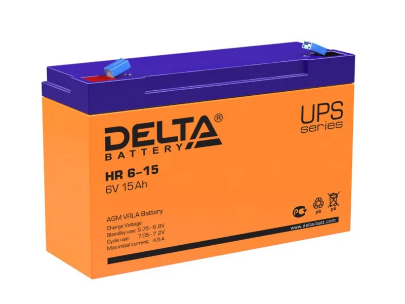 Аккумуляторная батарея Delta HR 6-15