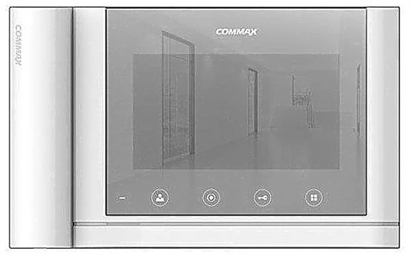 CDV-70MH Mirror White - 7.0", TFT LCD, PAL/NTSC, подключение 2х вызывных блоков и трубки DP-4VHP, вызов и связь "трубка-монитор",     накладное исполнение, AC 110-240В, цвет: белый