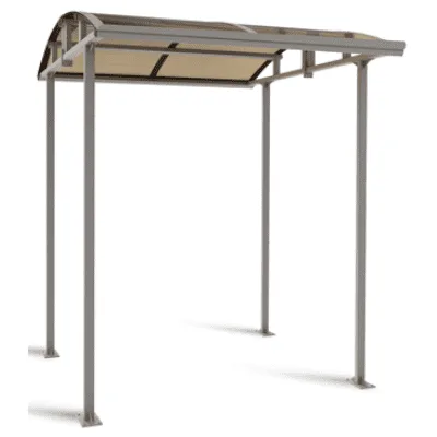 PERCo-RTC-15R - Крыша турникета PERCo-RTD-15. Исполнение: стойки и каркас крыши – алюминиевые конструкции, покрытие "муар", светло-бежевый цвет с эффектом слюды, заполнение крыши – поликарбонатный пластик