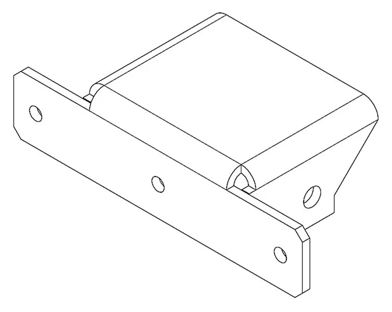 PERCo-MB-16.6 - Накладка Т - образная (секция - стена)