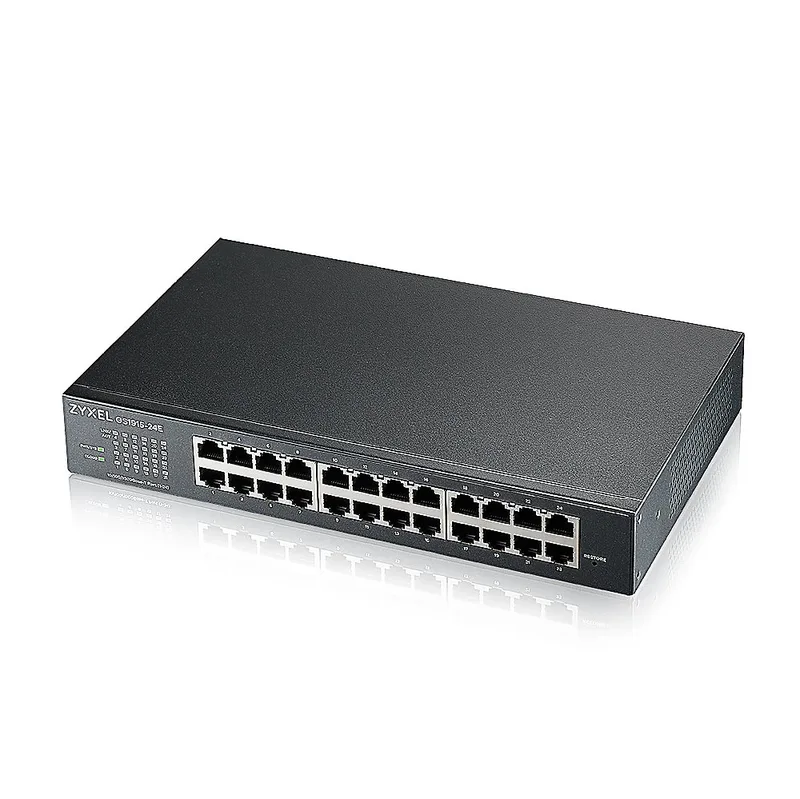 GS1915-24E - Гибридный Smart L2 коммутатор Zyxel NebulaFlex GS1915-24E, rack 19", 24xGE, бесшумный (без вентилятора), автономное/облачное управление