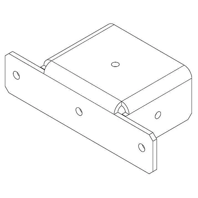 PERCo-MB-16.7 - Накладка  Т - образная  (доп. секция - стена)