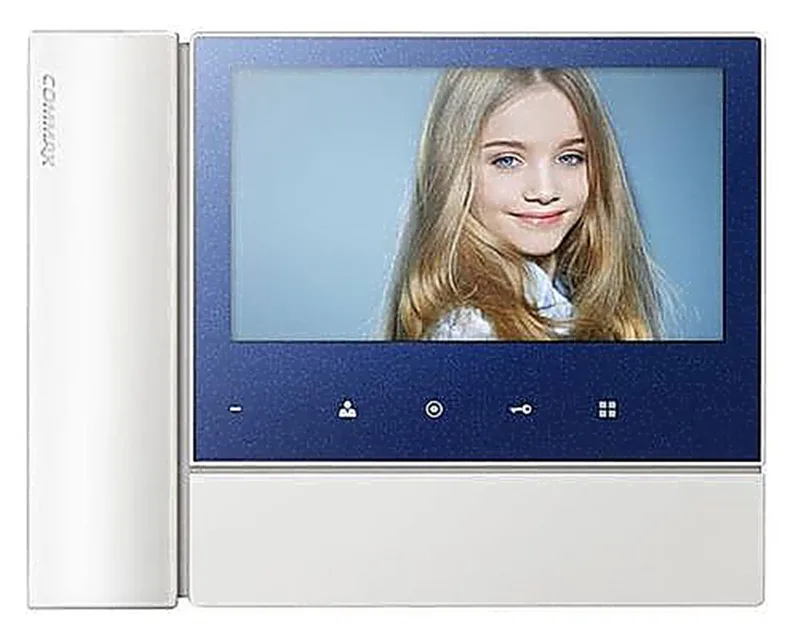 CDV-70N Blue - 7.0", TFT LCD, PAL/NTSC,  подключение 1го вызывного блока и трубки DP-4VHP, вызов и связь "трубка-монитор", накладное исполнение, AC 110-240В, цвет: синий