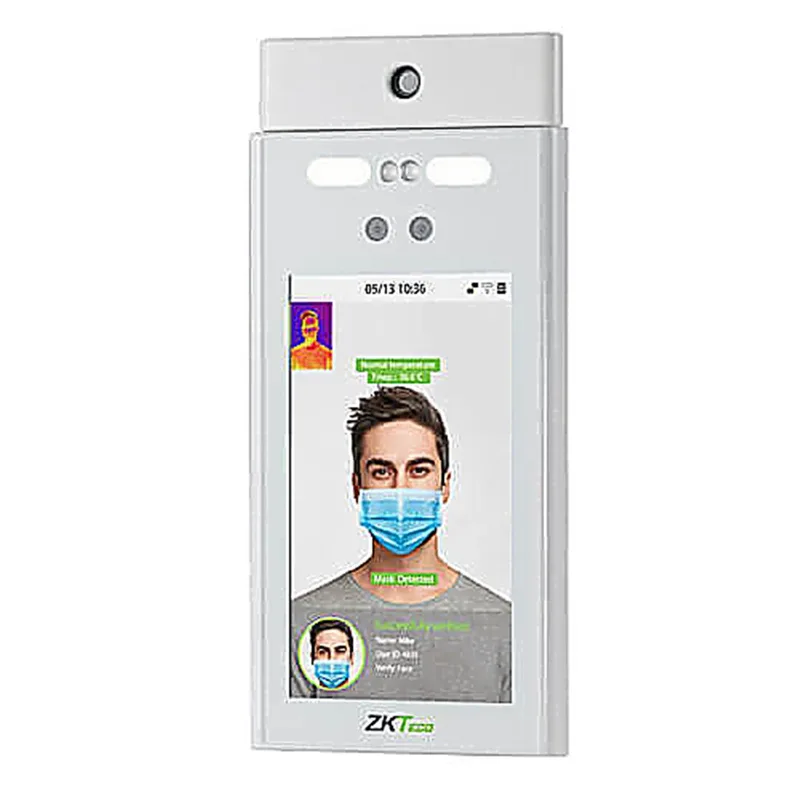 ZKTeco RevFace15 [TI] - Терминал с функцией распознавания лиц и измерением температуры. Детекция маски. Точность измерения: ± 0,3°C. 7" IPS дисплей. Память: 10000 лиц. WiFi,TCP/IP, RS485, Wiegand. ПО ZKBioAccess IVS