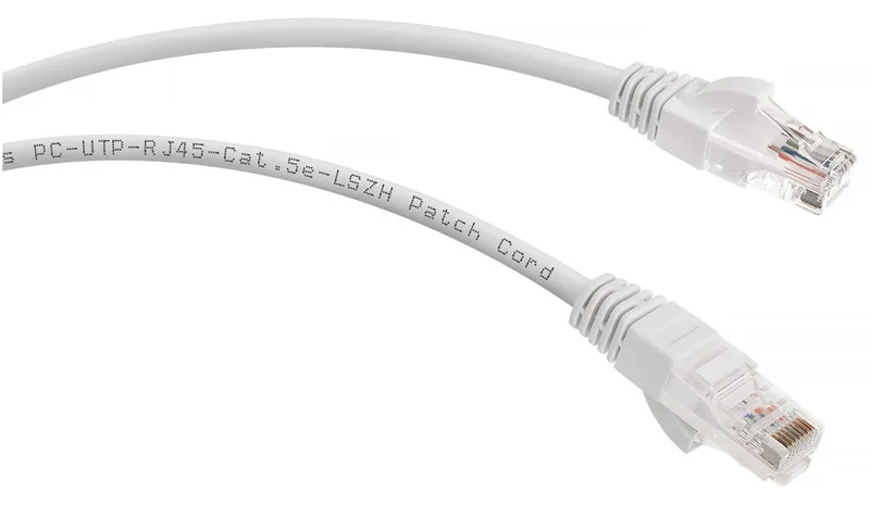 Cabeus PC-UTP-RJ45-Cat.5e-0.5m-WH-LSZH