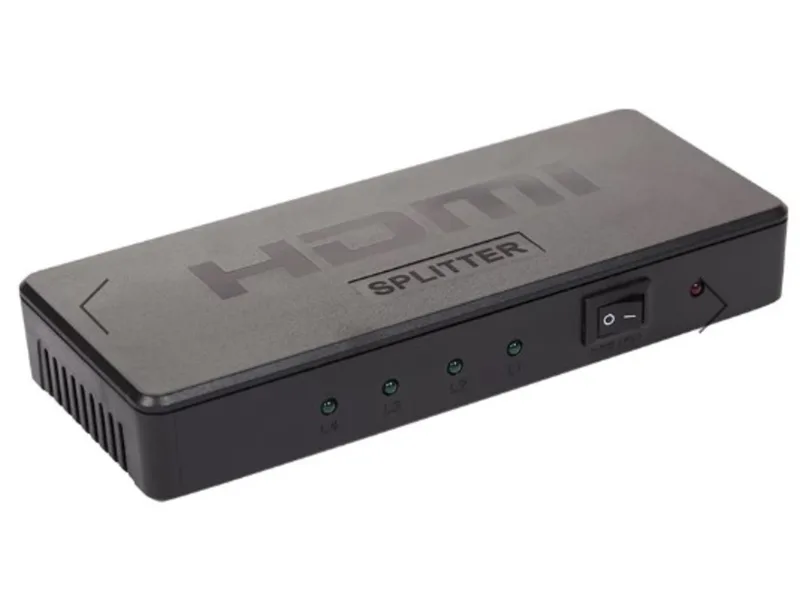 17-6952 - Делитель гнездо HDMI на 4 гнезда HDMI, пластик  REXANT