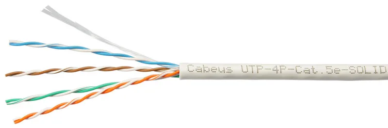 Cabeus UTP-4P-Cat.5e-SOLID-LSLTx-GY-100