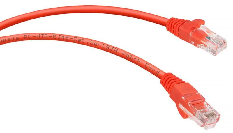 Cabeus PC-UTP-RJ45-Cat.5e-0.3m-RD-LSZH