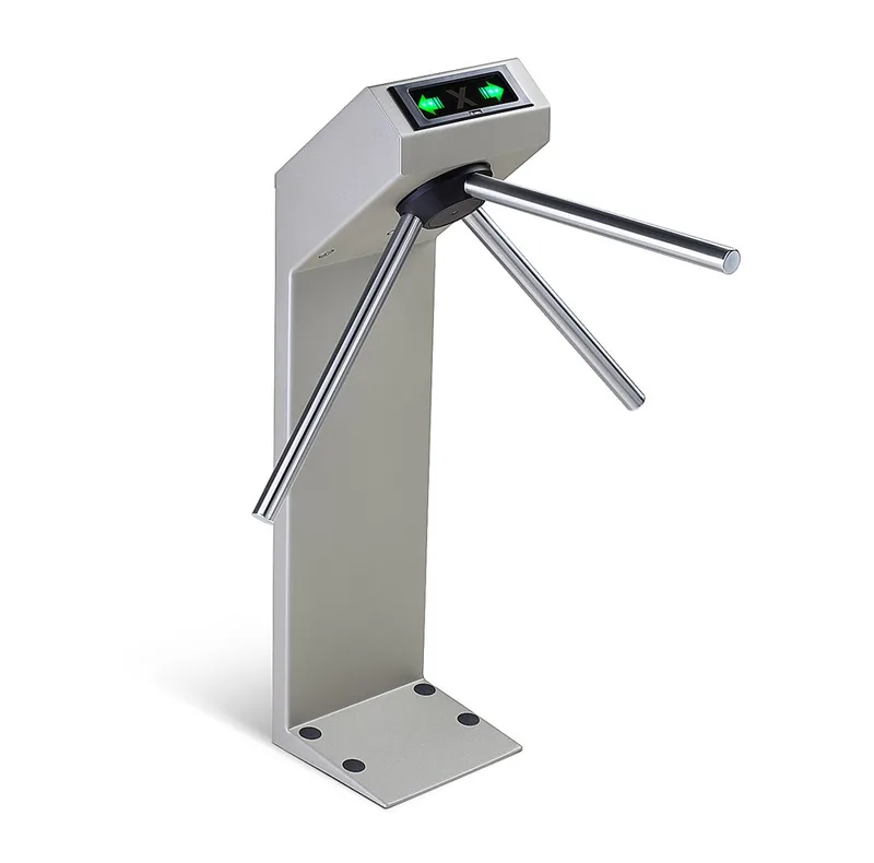PERCo-TTR-04CW - Турникет эл/мех со стандартными планками для эксплуатации на открытом воздухе. Исполнение: стойка – оцинкованная сталь, покрытие "муар", светло-бежевый цвет с эффектом слюды