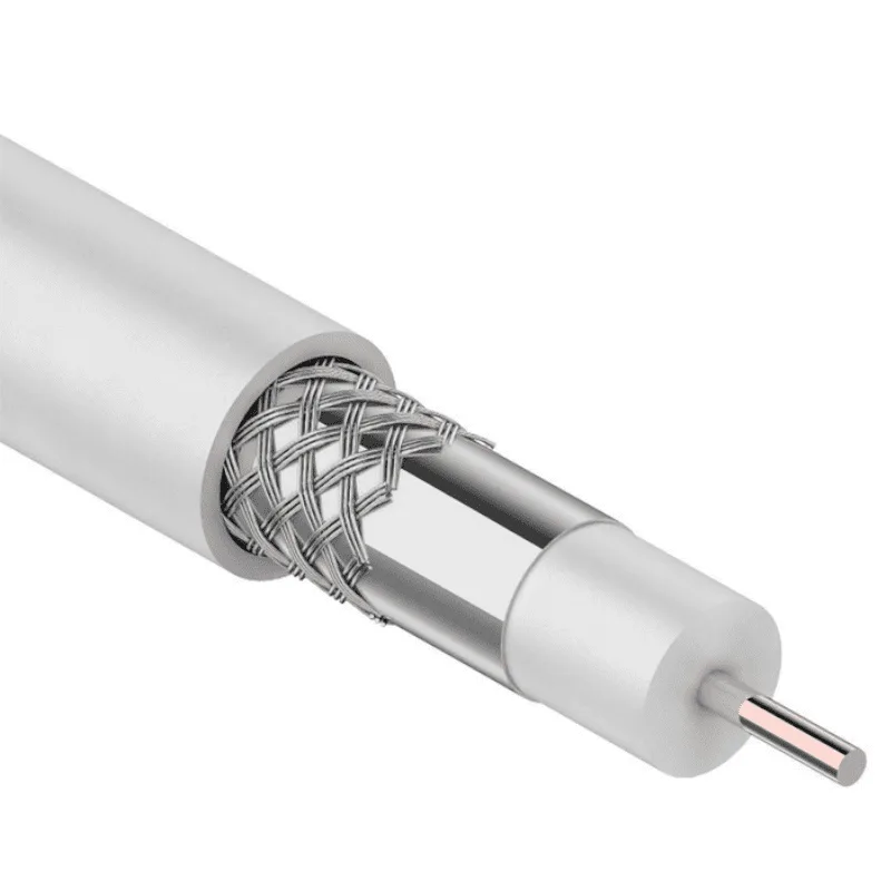 01-2201 - Кабель REXANT RG-6U (75 Ом), CCS/Al/Al (1,02/Al/48*0,12мм) 64%, (бухта 100м), белый